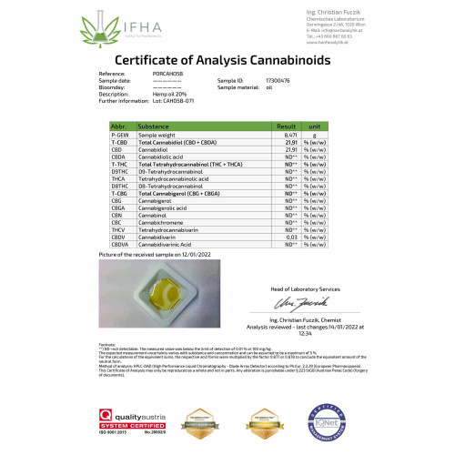 CBD kapljice 20% CBD 10ml - konopljino olje