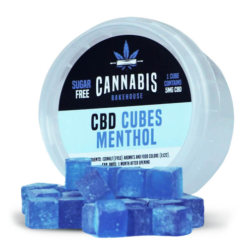 CBD mentolove kocke, brez sladkorja, 110 mg CBD