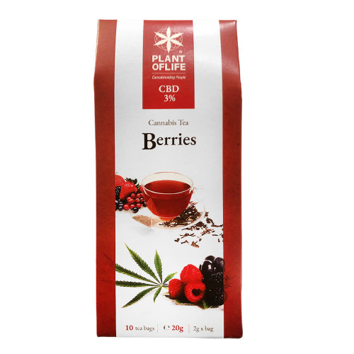 Eko čaj CBD Infusion 3 %, berries