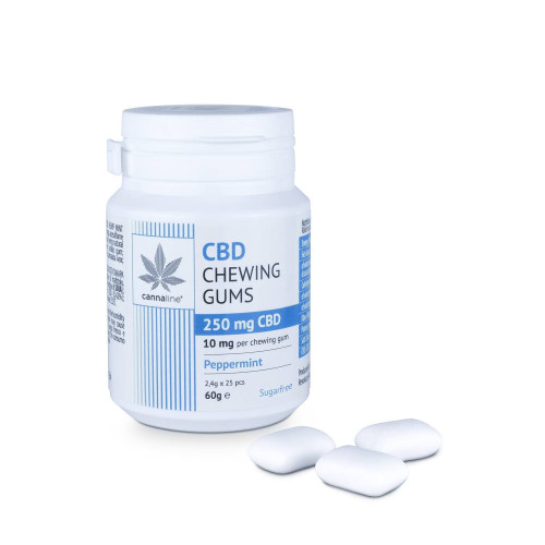 Žvečilni gumi Cannaline, 250 mg CBD, pepermint