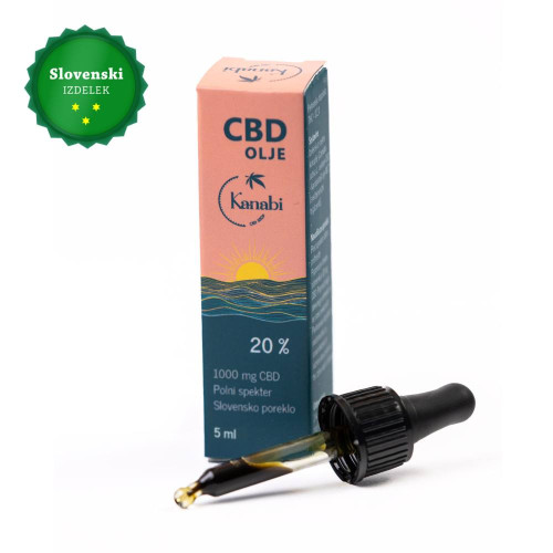 20 % CBD olje Kanabi, polni spekter, 5 ml